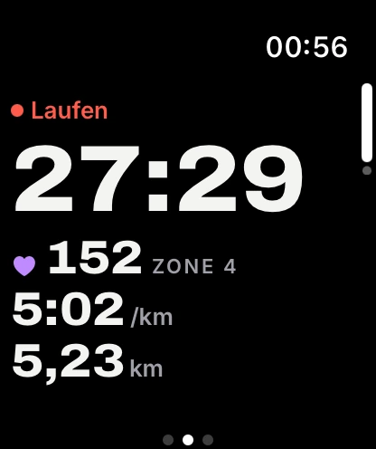 Aktiver Lauf auf der Apple Watch