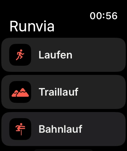 Startbildschirm auf der Apple Watch