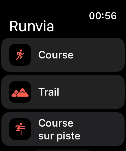 Écran de démarrage sur l’Apple Watch