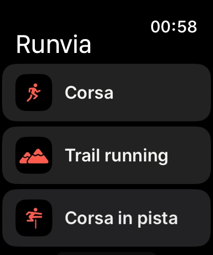 Schermata iniziale su Apple Watch