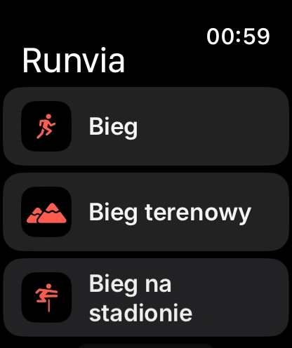 Ekran startowy na Apple Watch