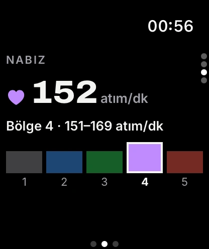 Apple Watch'ta nabız ve bölge
