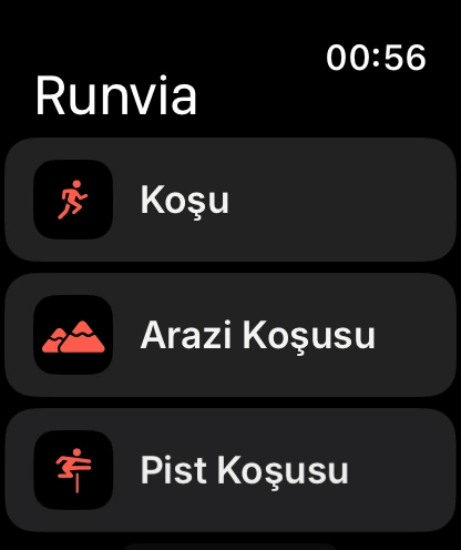 Apple Watch'ta başlangıç ekranı